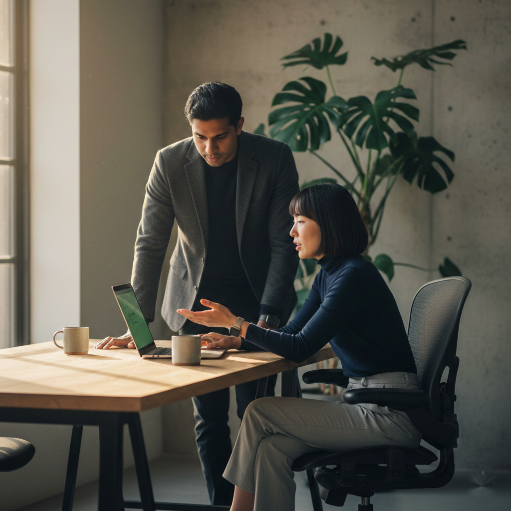 Enterprise compliance team collaborating on secure communications